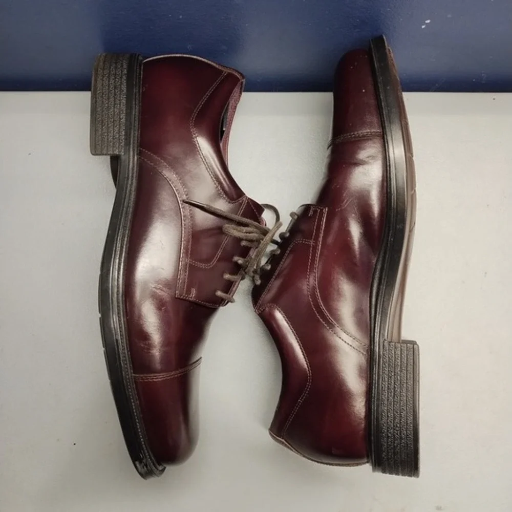 Rockport Ellingwood‎ Oxford Shoes Mens Size 11M Burgundy Leather Waterproof EUC